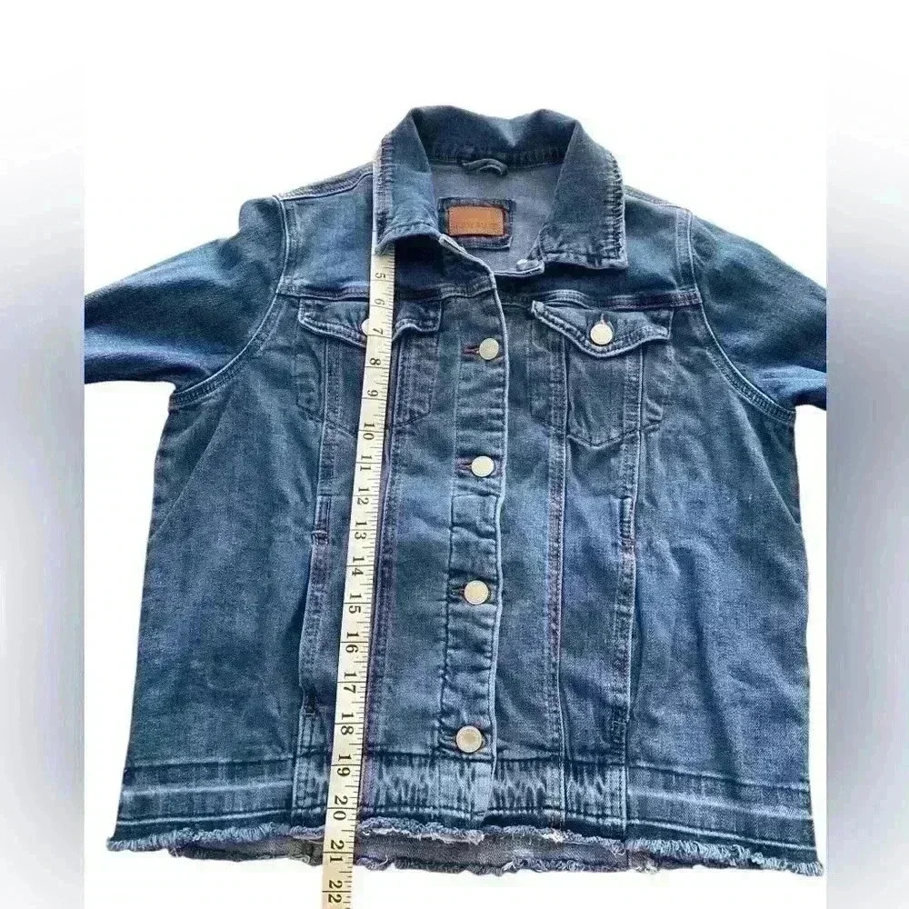 JUDY BLUE Destroyed/Distressed Denim Jacket - Picture 6 of 10